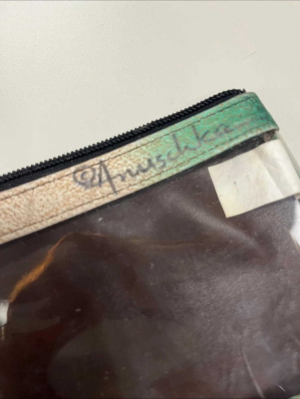 Anuschka Butterfly Print Onesided Clear Pouch